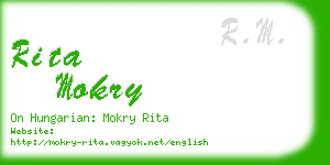 rita mokry business card